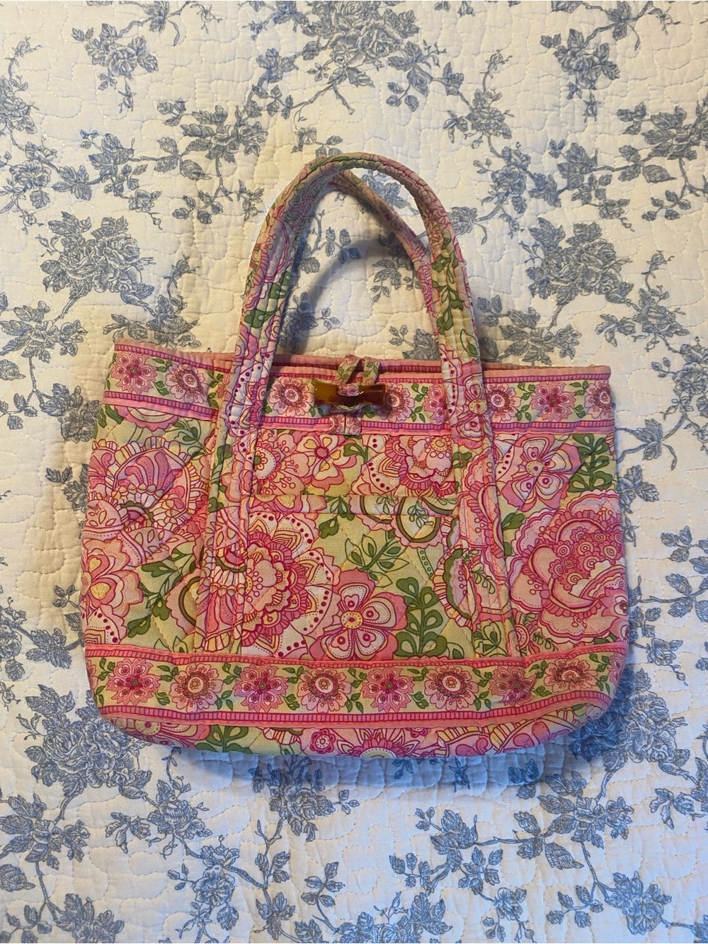 Vera Bradley Vintage Petal Pink Small Toggle Tote